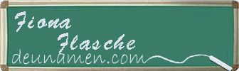 Fiona Flasche Visitenkarte